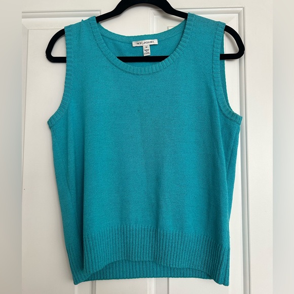 Teal Sweater vest Knit Top - Picture 2 of 6